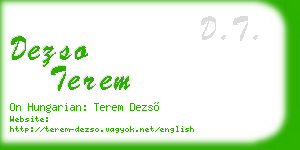 dezso terem business card